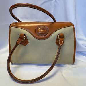 Dooney & Bourke Satchel Handbag Taupe Tan Vintage